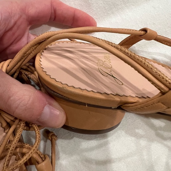 J. Crew lace-up strappy sandals in vachetta - Picture 3 of 9